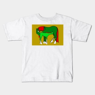 Mare and Foal #11 Kids T-Shirt